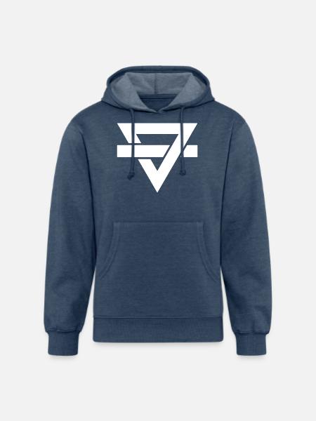 rainbow kitten surprise - Unisex Organic Hoodie - heather navy