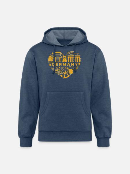 Germany - Unisex Organic Hoodie - heather navy