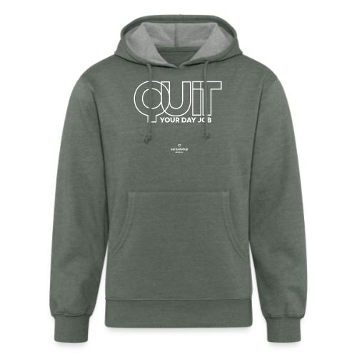Quit in white - Unisex Organic Hoodie