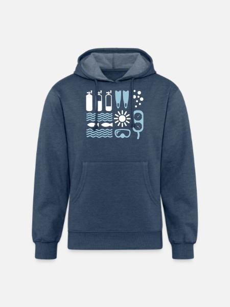 Scuba Diving - Unisex Organic Hoodie - heather navy