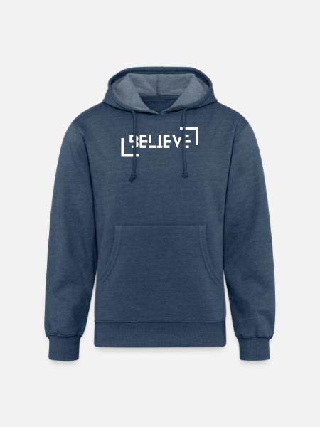 Believe-minimal-design - Unisex Organic Hoodie - heather navy