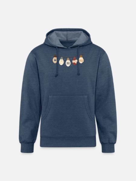 comfy lights winter - Unisex Organic Hoodie - heather navy