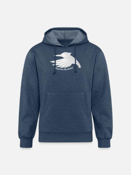 Birds_Are_My_Model - Unisex Organic Hoodie - heather navy