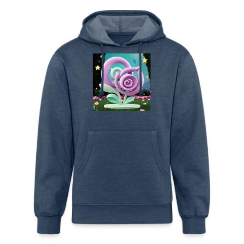 Lila Bloom | Double Floral Eco-Inspired Art - Unisex Organic Hoodie