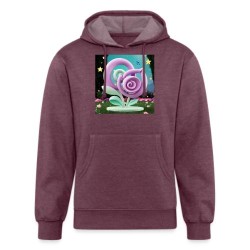 Lila Bloom | Double Floral Eco-Inspired Art - Unisex Organic Hoodie