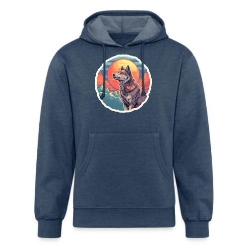 Majestic Wolf Moon - Unisex Organic Hoodie