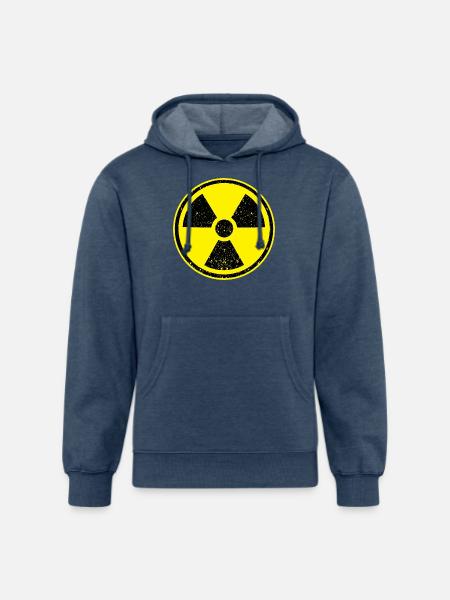 Nuclear Radiation symbol - Unisex Organic Hoodie - heather navy