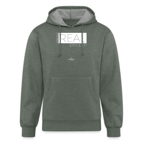 Real in white - Unisex Organic Hoodie