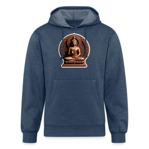 Buddha Statue in meditation and Hand Mudra - Unisex Organic Hoodie