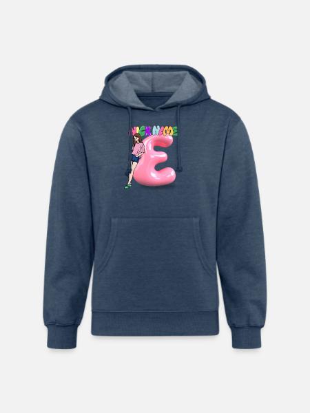 Nick Name E - Unisex Organic Hoodie - heather navy