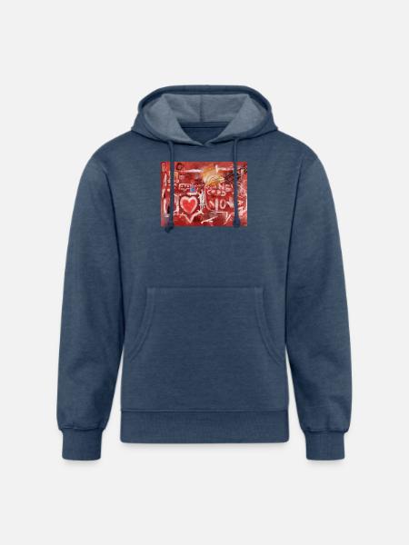 Connected Alone - Unisex Organic Hoodie - heather navy