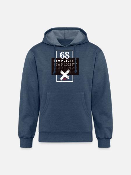 Simplicity - Unisex Organic Hoodie - heather navy