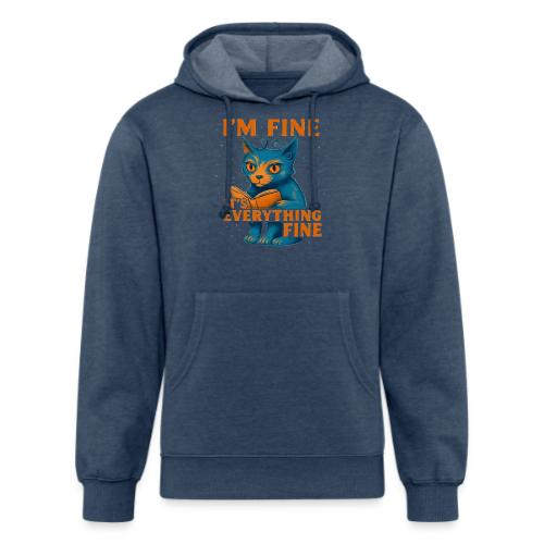 Funny Cat I’m Fine It’s Everything Fine– Retro tee - Unisex Organic Hoodie