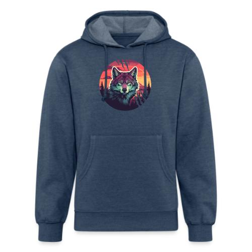 Colorful Wolf Stare - Unisex Organic Hoodie