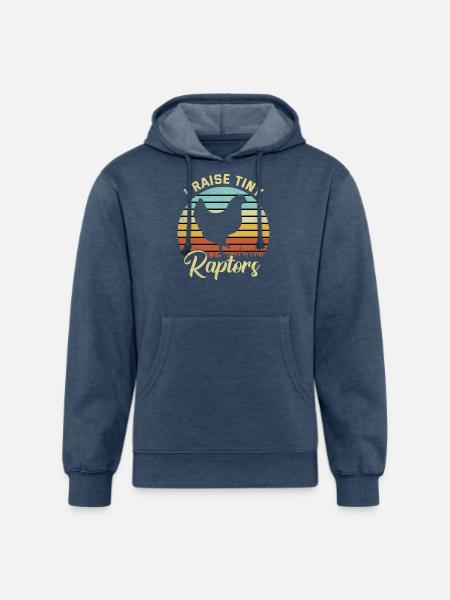 I Raise Tiny Raptors - Unisex Organic Hoodie - heather navy