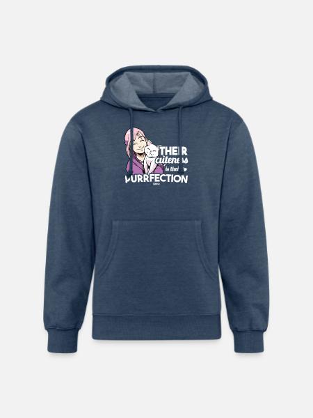 Cat cat lovers cat face - Unisex Organic Hoodie - heather navy