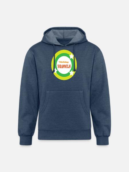 HOLIDAY TRAVELS t-shirt. - Unisex Organic Hoodie - heather navy
