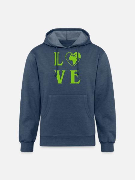 Love Planet Earth - Unisex Organic Hoodie - heather navy