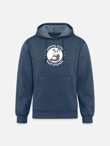 Tummy Ache Survivor - Unisex Organic Hoodie - heather navy