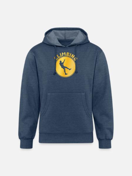 climbing - Unisex Organic Hoodie - heather navy