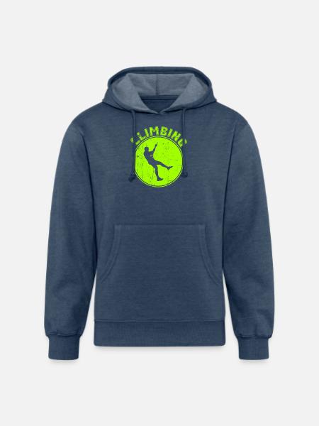 climbing - Unisex Organic Hoodie - heather navy