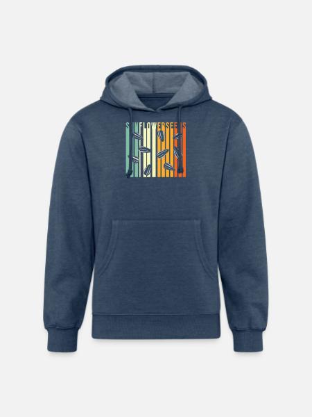 Sunflower Seeds - Unisex Organic Hoodie - heather navy