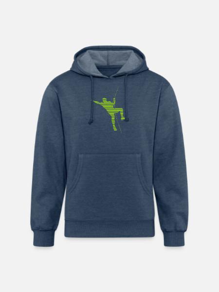 climbing - Unisex Organic Hoodie - heather navy