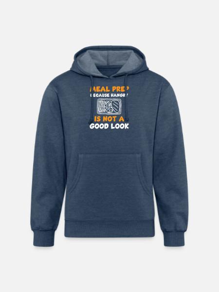 Funny Meal Prep Quote - Unisex Organic Hoodie - heather navy