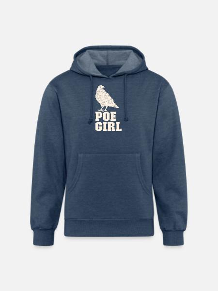 CROW / RAVENS: Raven Lunatic - Unisex Organic Hoodie - heather navy