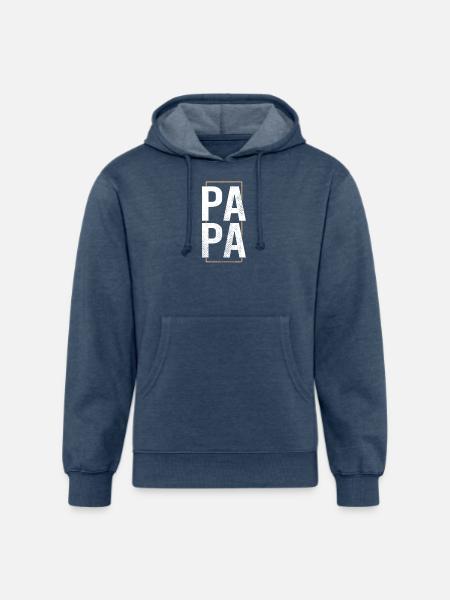 papa - Unisex Organic Hoodie - heather navy