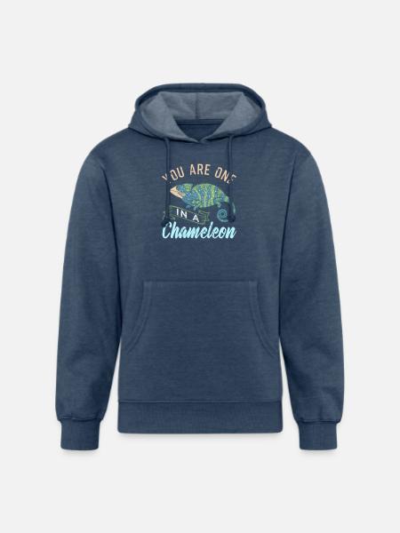 Chameleon - Unisex Organic Hoodie - heather navy