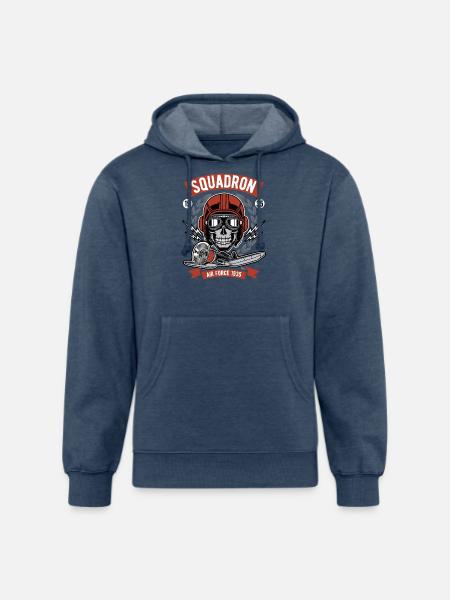 Squadron air force - Unisex Organic Hoodie - heather navy