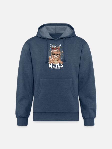 Precious little mittens - Unisex Organic Hoodie - heather navy