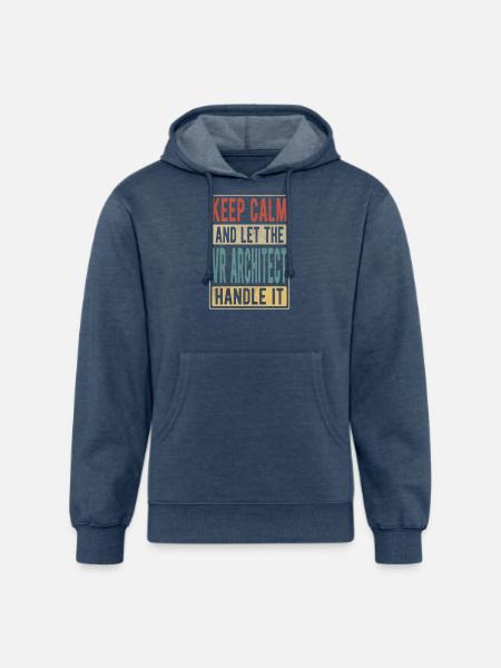 Vr Architect Retro Gift - Unisex Organic Hoodie - heather navy