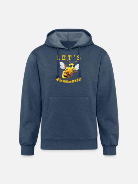 LET S BEE FANTASTIC - Unisex Organic Hoodie - heather navy