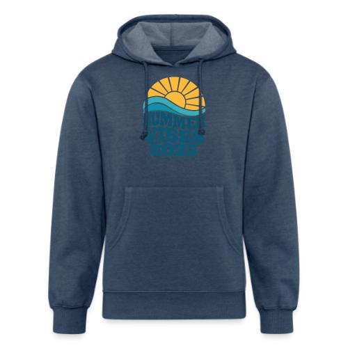 Summer Vibes 2025 Retro Sunset T-Shirt | Fun Beach - Unisex Organic Hoodie