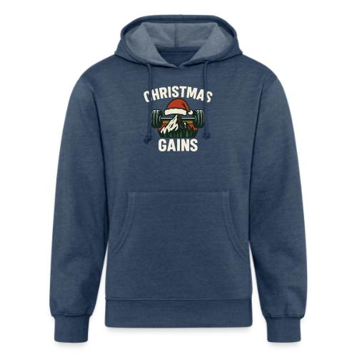 Christmas Gains – Santa Barbell Power - Unisex Organic Hoodie