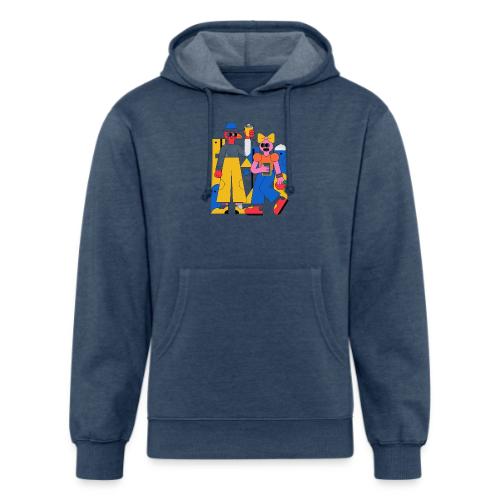 Bold Geometric Duo Pop Art - Unisex Organic Hoodie