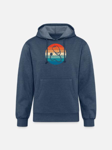 Stethoscope - Unisex Organic Hoodie - heather navy