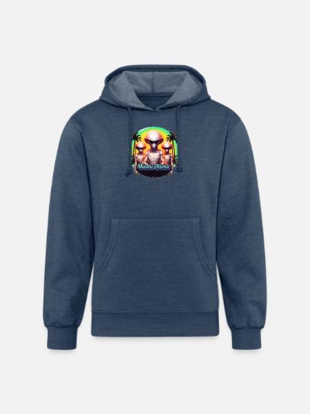 miami aliens - Unisex Organic Hoodie - heather navy