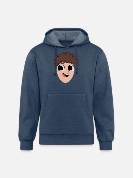 egg face - Unisex Organic Hoodie - heather navy