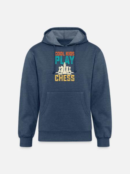 Cool Kids Play Chess - Unisex Organic Hoodie - heather navy
