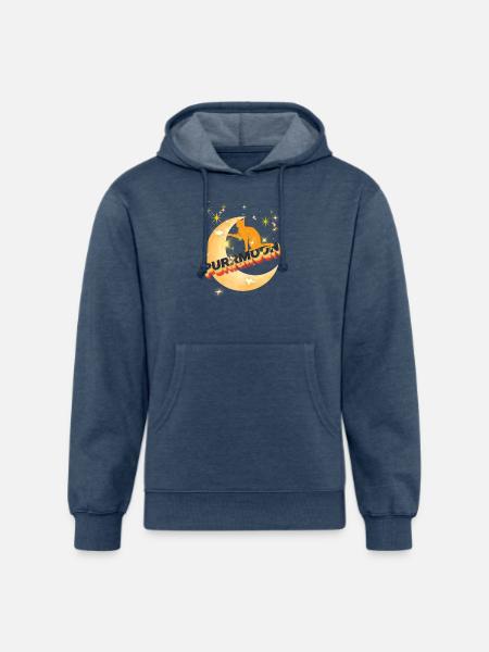 PURRMOON - Unisex Organic Hoodie - heather navy