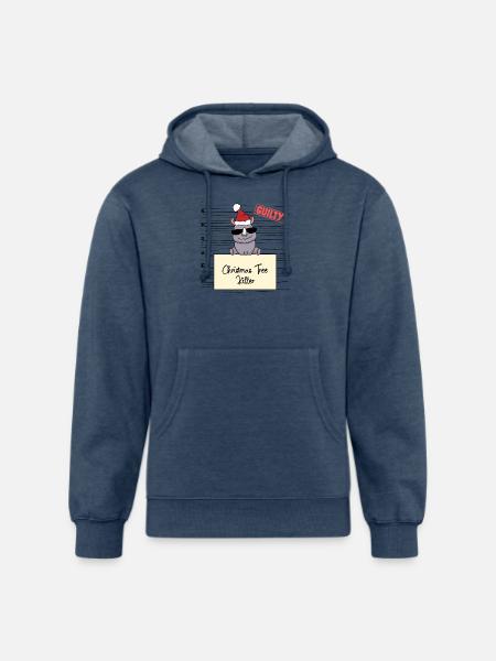rhino christmas funny prison - Unisex Organic Hoodie - heather navy