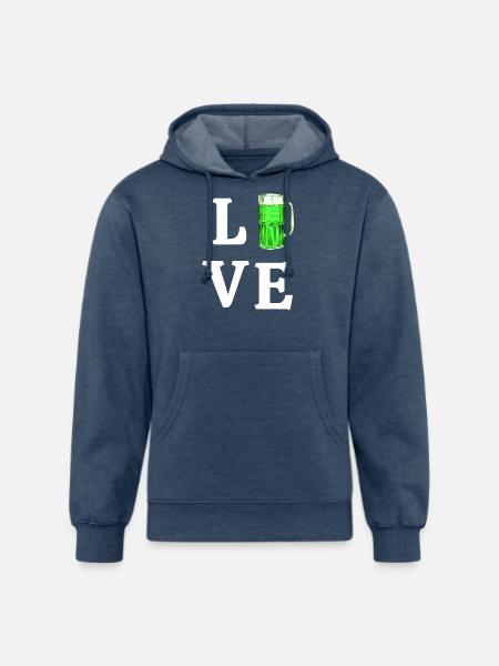 Love Green Beer - Unisex Organic Hoodie - heather navy