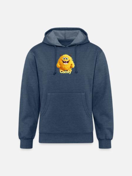 Comfy Warm Fuzzy - Unisex Organic Hoodie - heather navy