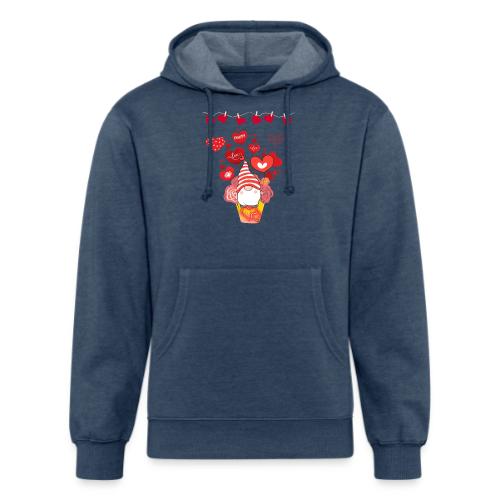 Design wrapped in love hearts, vibrating in love. - Unisex Organic Hoodie