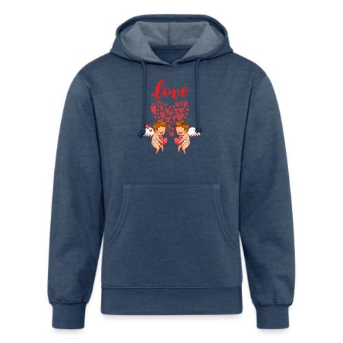 Cupid Love Designs, cupid love angel vibration. - Unisex Organic Hoodie