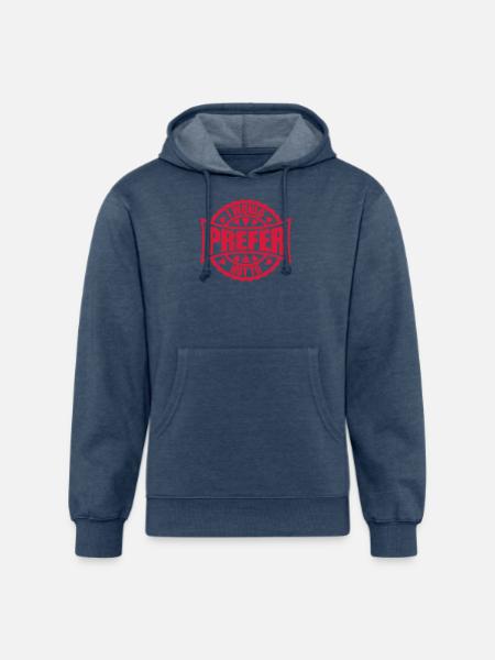 I prefer not to - Unisex Organic Hoodie - heather navy