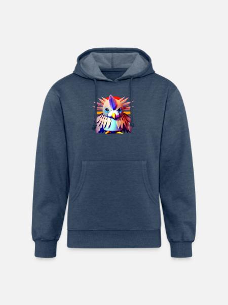 Polygon Vogel - Unisex Organic Hoodie - heather navy